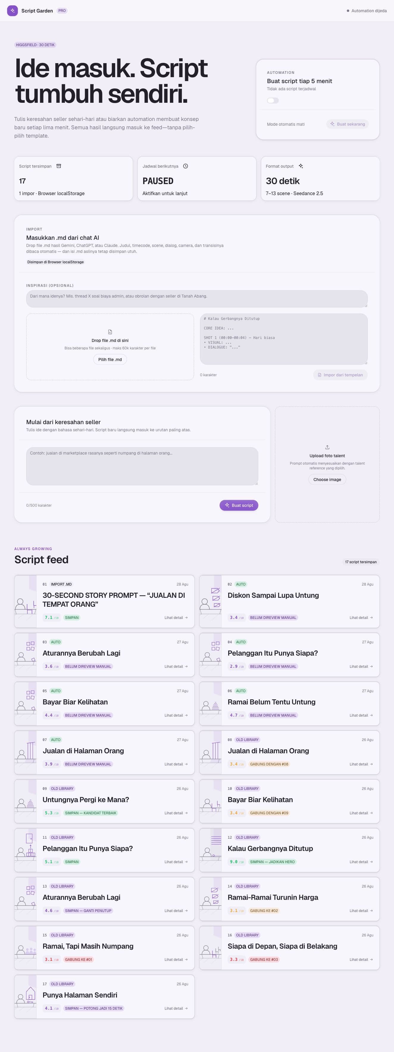 Script Garden — AI Content Automation Engine